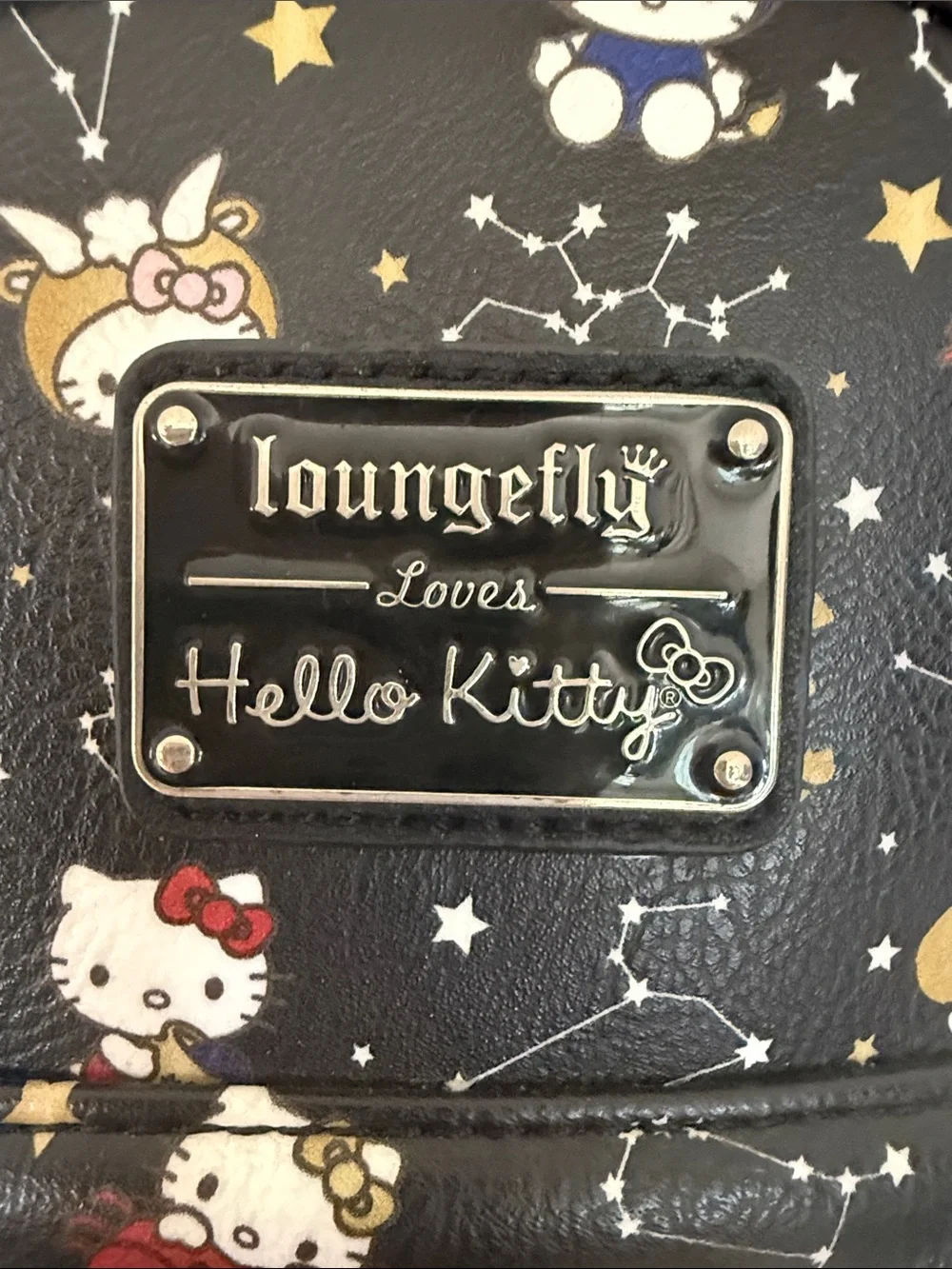 Loungefly Black Hello Kitty Celestial zodiac Mini Backpack